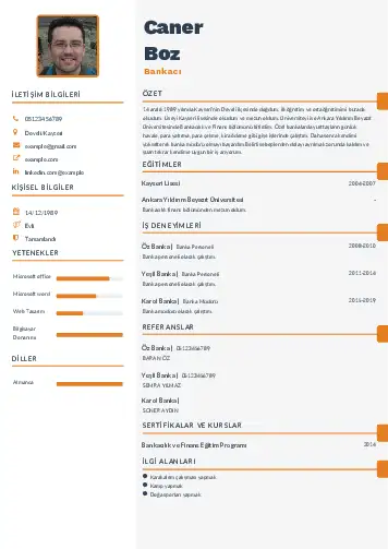 Bankacı CV Örnekleri cv indir